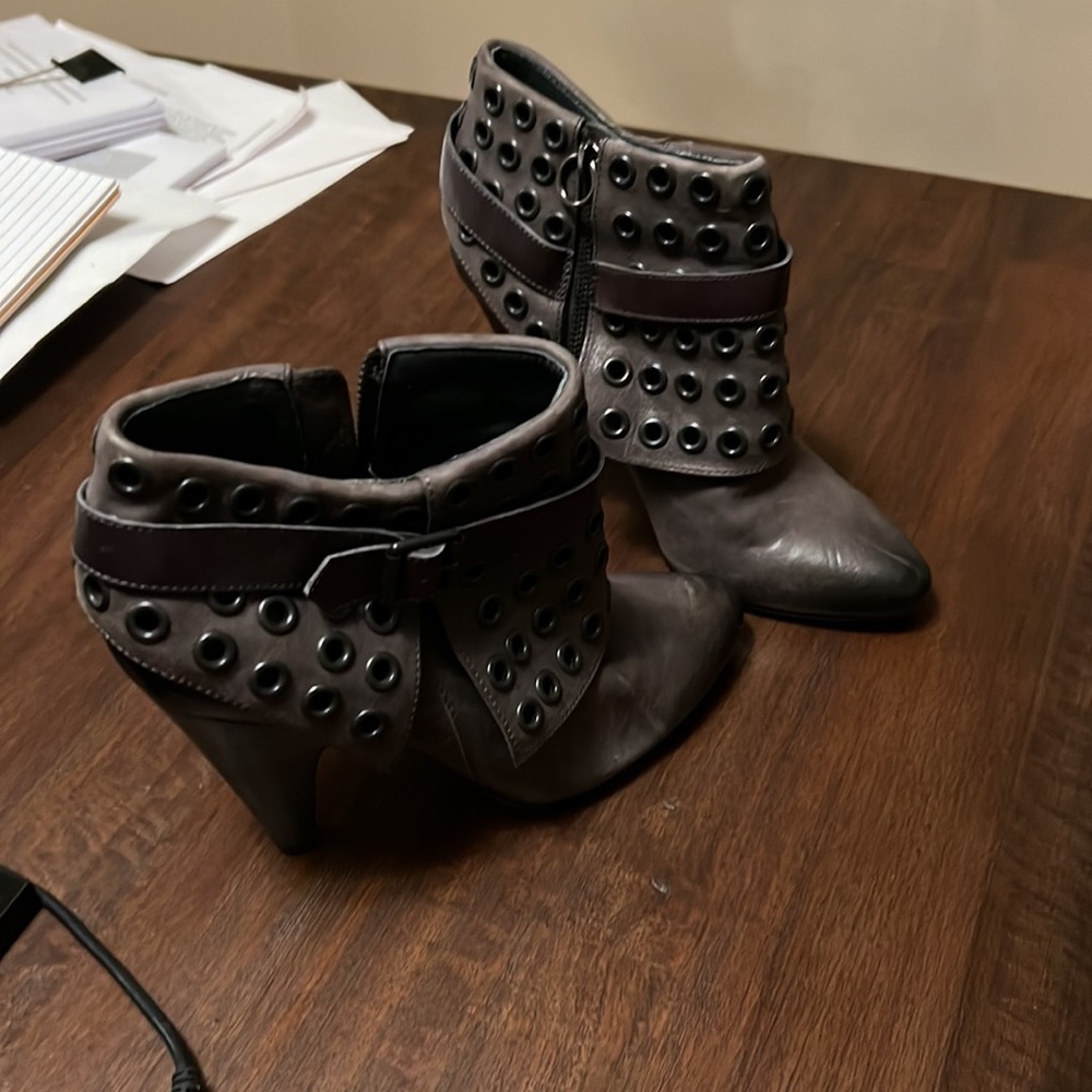 Ash Iona Grommet Embellished Booties Size 39 (US 8.5)